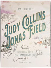 Judy Collins Jonas Fjeld Autographed Winter Stories Tour 2019-2020 Concert Poste