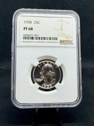 1958 Proof 90% Silver Washington Quarter NGC PF68!