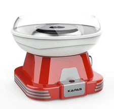 Cotton Candy Maker, Red Candyfloss Machine with Sucker for Kids' Party Holiday