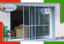 Zanzariera PORTA FINESTRA a 2 pannelli scorrevoli in alluminio - SU MISURA 