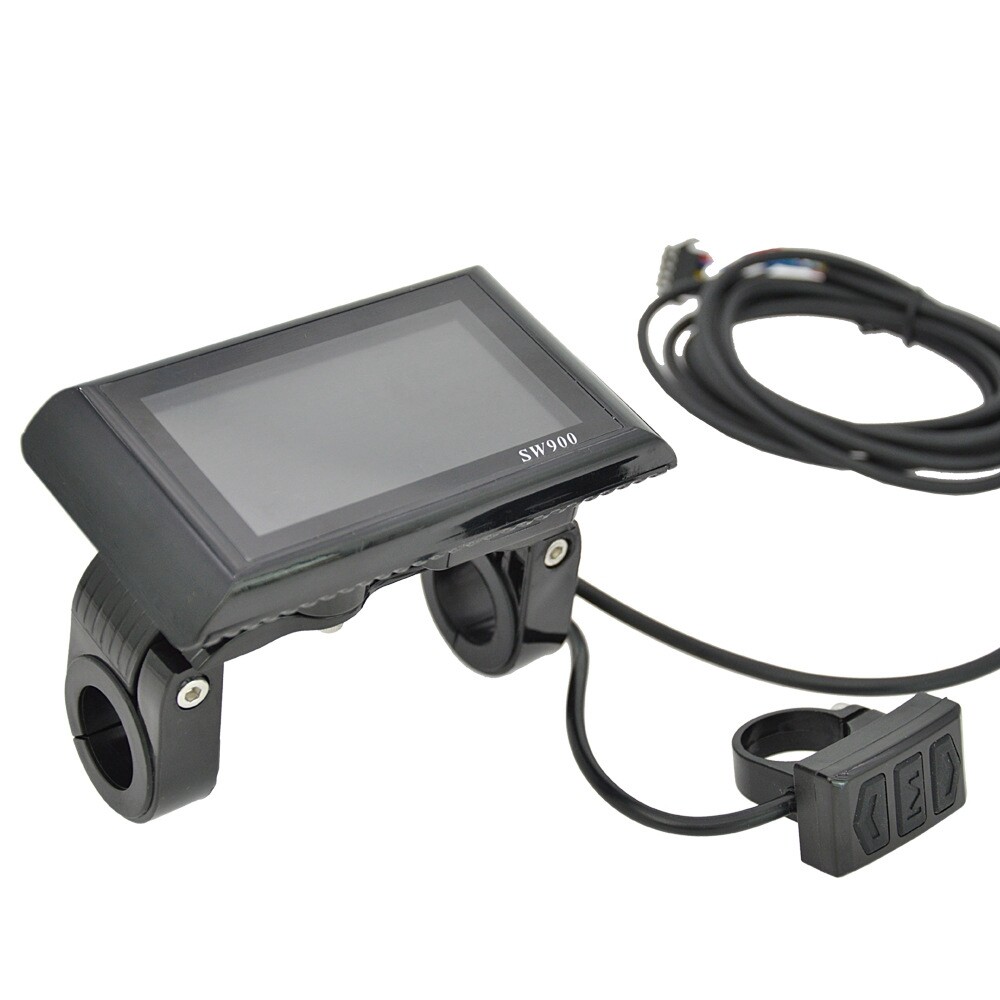 Display LCD SW900 Per Bicicletta Elettrica – Compatibile 24V 36V 48V 60V, Misuratore Con Connettore Impermeabile Per E-Bike E Scooter
