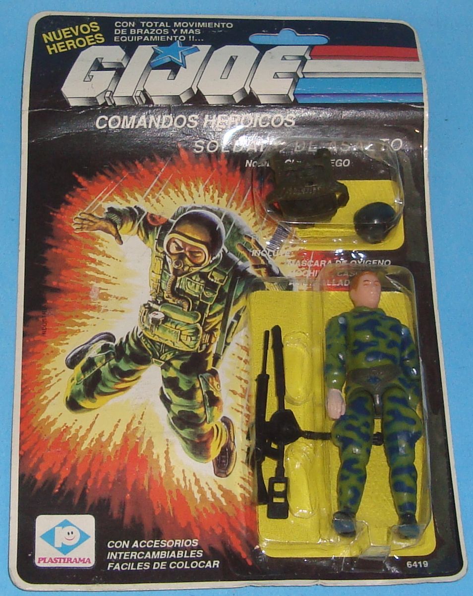 1980s GI Joe silverina Fuego Comandos Heroicos Ripcord v1 Figure Plastirama MOC 1980s GI Joe silverina Fuego Comandos Heroicos Ripcord v1 Figure Plastirama MOC