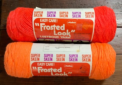 Malina FROSTED LOOK LUSTROUS Yarn 2-COLORS 7 oz. Skeins SALE $1.75 PER SKEIN