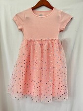 NWT Wonder Nation Rib Short sleeve Star Tulle Tutu Dress Girls Coral U pick