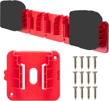 Battery Holder Compatible for Milwaukee M18 18V Battery, Wall Mount Batteries St