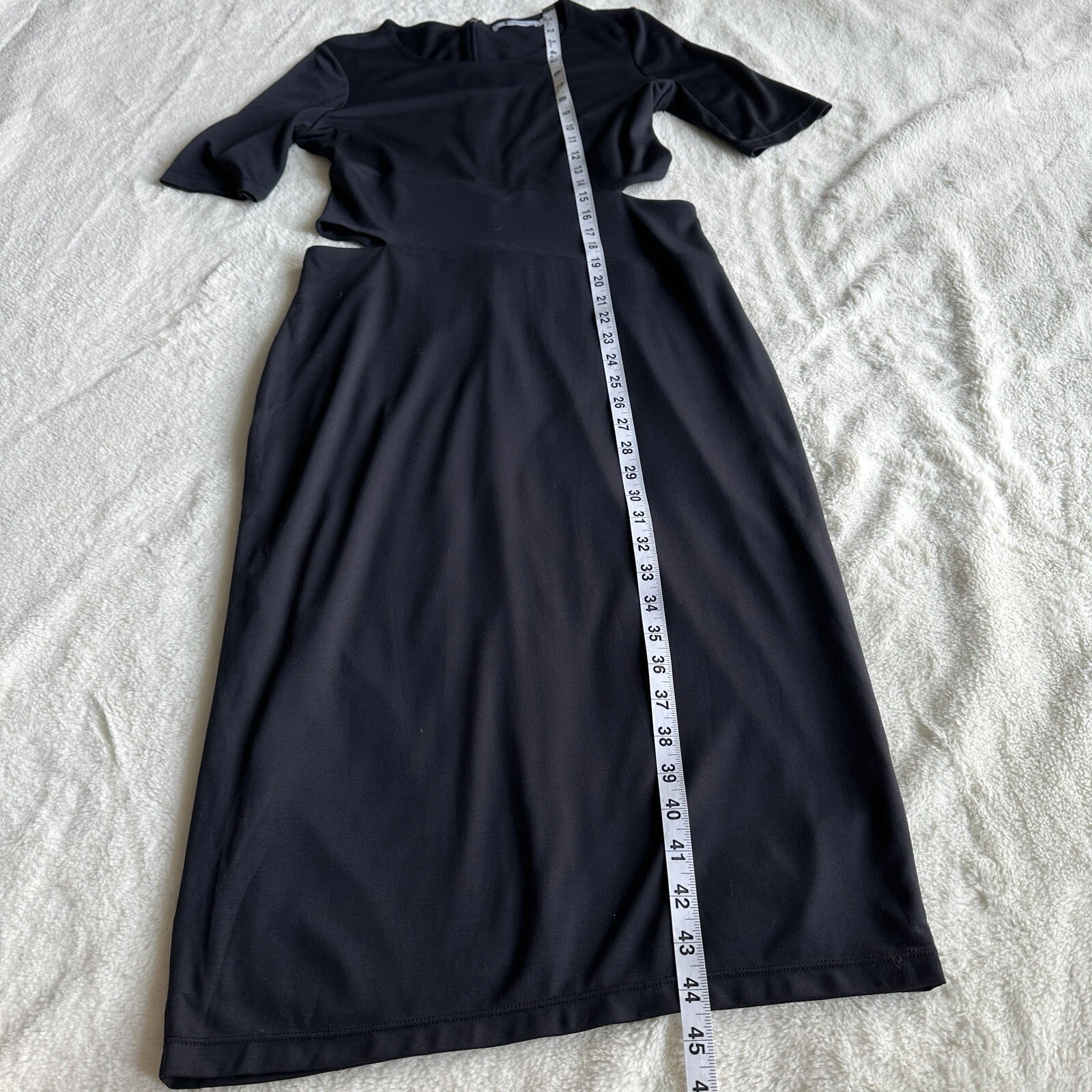 Abito Bodycon T by Alexander Wang Midnight Navy Lux Ponte Cut Out Midi L