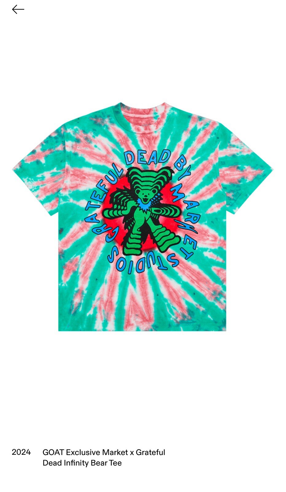 New Grateful Dead Infinity Bear Red T-Shirt Size XL Limited Edition