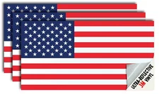 3x Reflective USA American Flag 3M decal bumper sticker car truck helmet laptop