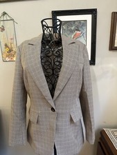 Classic Women s Blazer Tan Brown Suit