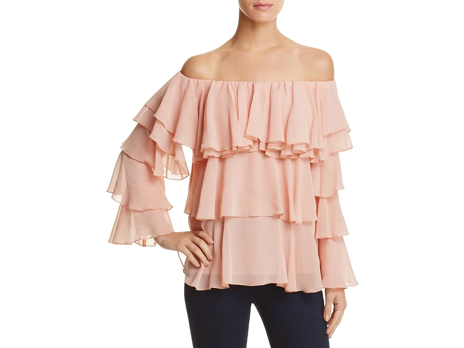PINK Polyester Casual Tops for Women