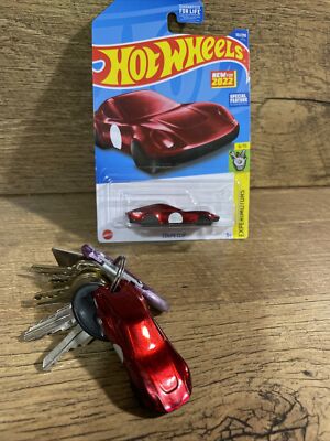 Lucky  Hot Wheels  COUPE CLIP Red Experimotors KEY CHAIN Helps Find The STH  