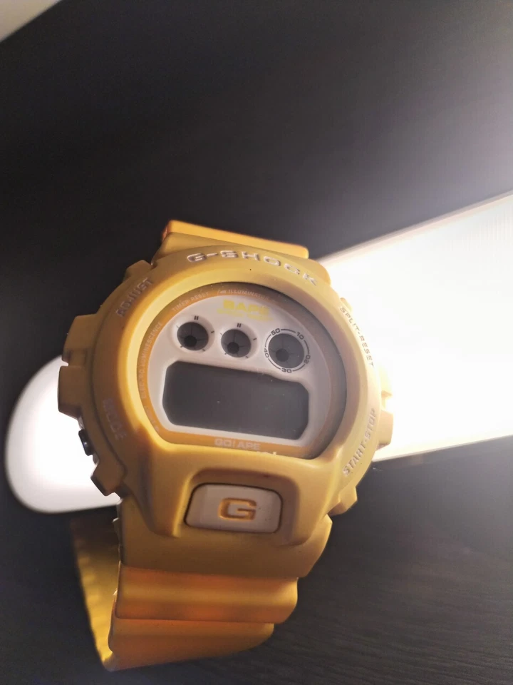Casio DW 6900 G-Shock A Bathing Ape BAPE желтый ограниченный выпуск (0870/1000) - Изображение 4 из 4