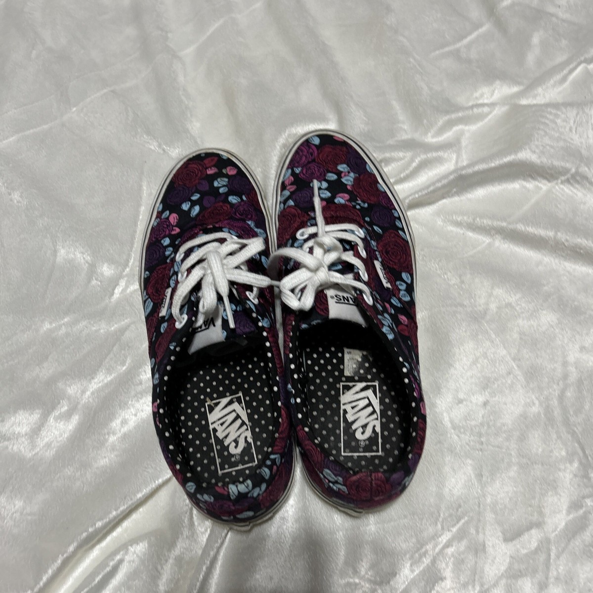 Vans Old Skool Sneakers Rare Rose Flower Print Skate Low Lace Up