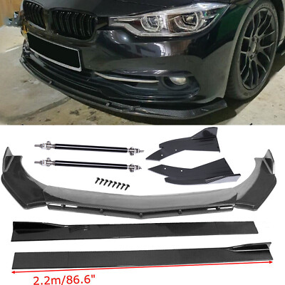 Carbon Fiber Front Bumper Lip Side Skirt/ Strut Rods For 3 Series E92 E90 F30