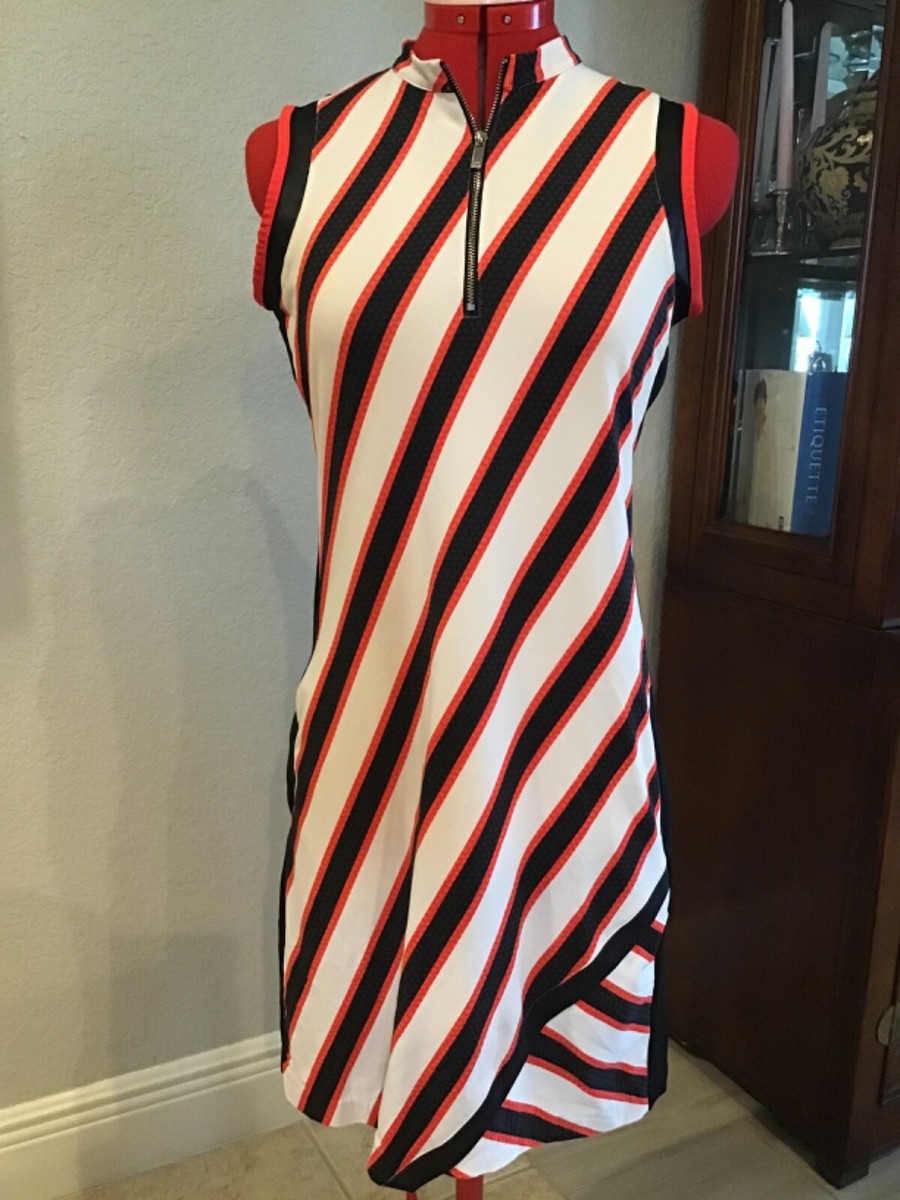 red golf dress Everyday Women's Belted Golfing Dress,  Goldie Byrd short sleeves w/ cuff detail. PUMA Womens Everyday Pique Sleeveless