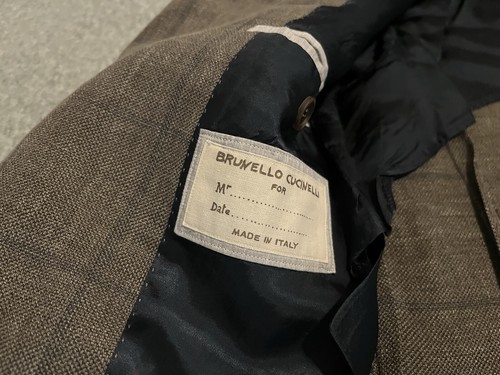 Brunello Cucinelli Linen Wool Silk Gray Blazer Sport Coat Jacket Mens 38 - Picture 3 of 12