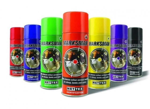 Nettex Marksman Sheep Marking Spray Weather Resistant Fully Scourable 1/12x400ml