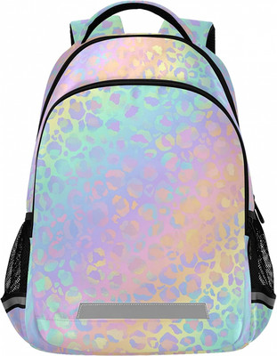 ALAZA Rainbow Leopard Print Cheetah Backpack Purse for Girls Multicolor 4 