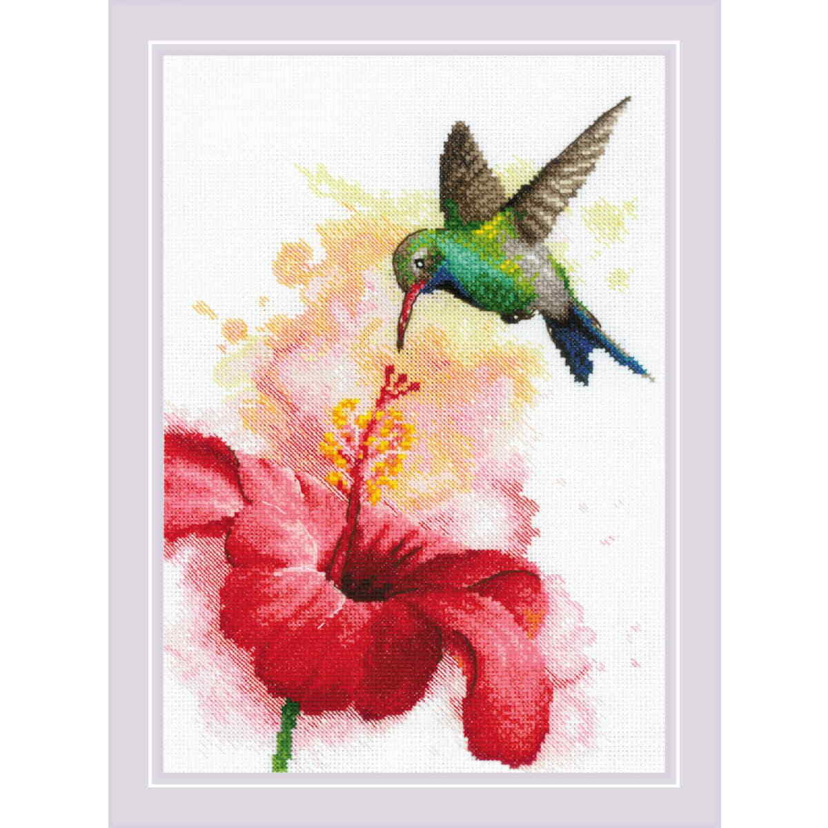 Riolis counted cross stitch kit ""Hummingbird"", 21x30cm, DIY