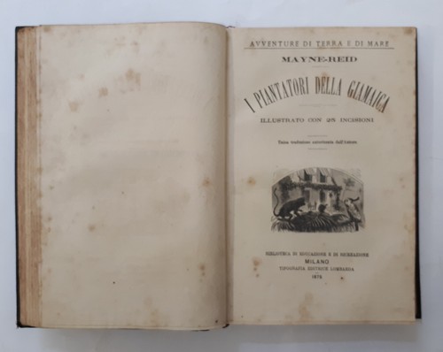 Avventure di Terra e di Mare, 3 Opere di Chazel ,Mayne-Reid, Malot, Milano 1875 - Picture 13 of 24