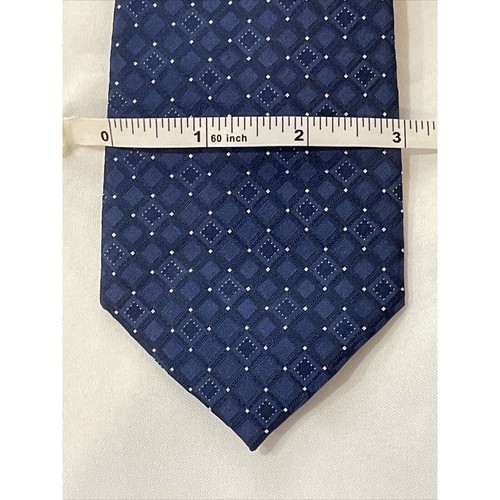Kenneth Cole Reaction Navy Diamond Silk Necktie, NWT - Picture 6 of 6