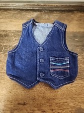 Sports Wear Toddler Denim Jean Vest Embroidered Front Pocket Rare Vintage Size 2