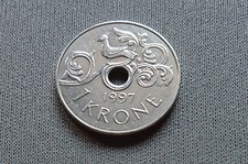 Norvegia Norway Re Harald V 1997 1 Krone  2 monete