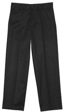 BOYS GEORGE ADJUSTABLE WAIST REINFORCED KNEE 3-POCKET DRESS PANTS, DARK GREY