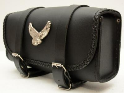 Gabeltasche / Werkzeugtasche Aus Leder Aigle Motorrad Harley Sportster VN