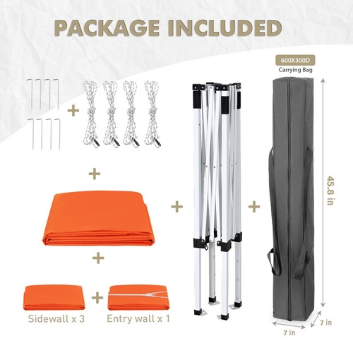EAGLE PEAK 5x5 Small Pop up Portable Instant Canopy with 4-Side Wall Panels - Picture 72 of 90