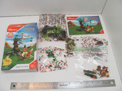 MEGA CONSTRUX - POKEMON: ROWLET vs EEVEE Building Set FPM08 137 Pieces