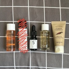 Genabelle PDRN toner, Skinfood Carrot, Numbuzin No 5, Mixsoon Centella Essence