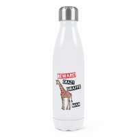 Beware VerrüCkte Giraffe Mann Doppelwand Wasserflasche Lustig Tiere Thermo