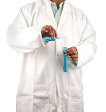 Lab Coat, XL - White Polyester / Cotton, Sleeves, 3 Pockets - Eisco Labs