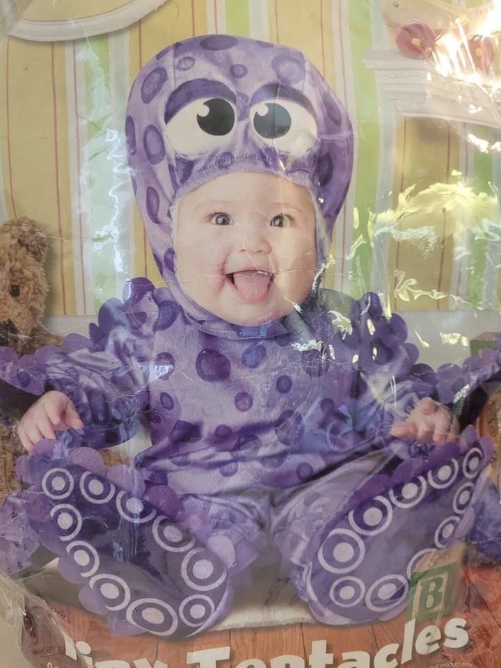 Adorable Disfraz de Bebé Tentáculos Pequeños en Personaje, Talla Pequeña (0-6 Meses) Foto 2 de 4