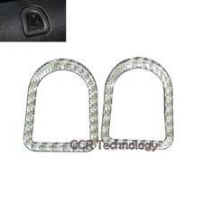 Real Carbon Fiber Silver Interior Door Pins Lock Frame Trim Fits 10-14 Mustang