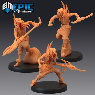 Marine Warrior DnD Miniatures - Sea Fighters by Epic Miniatures | 28mm Resin