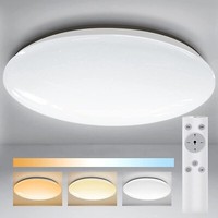 18W LED Dimmbar Deckenlampe Sternenhimmel Deckenleuchte Wohnzimmer Fernbedienung