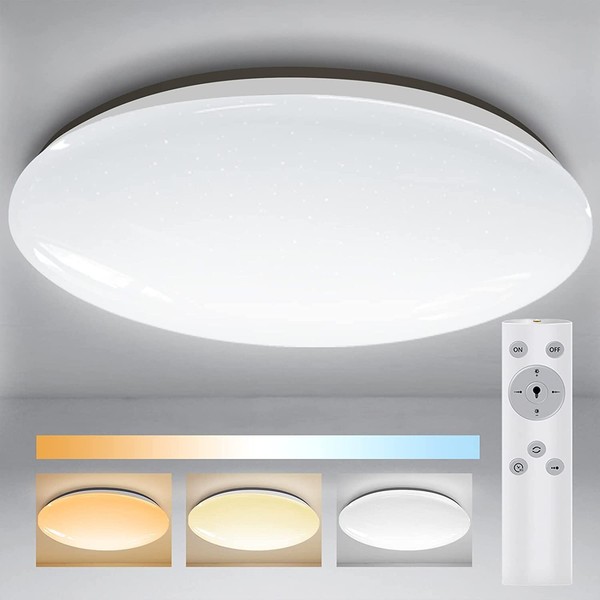 18W LED Dimmbar Deckenlampe Sternenhimmel Deckenleuchte Wohnzimmer Fernbedienung-image