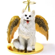 American Eskimo Ornament Angel Figurine Hand Painted
