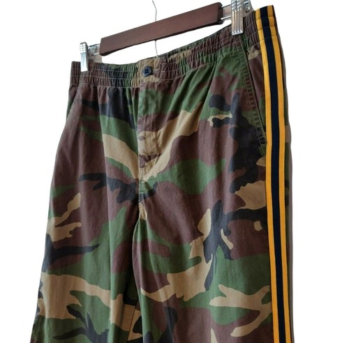 Polo Ralph Lauren Youth Teen Camo Blue Yellow Tuxedo Stripe Straight Pants Sz 18 - Picture 6 of 12