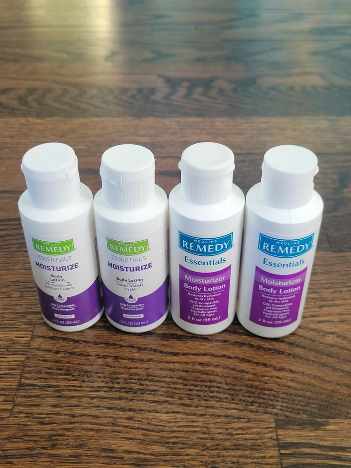 Loción corporal hidratante sin perfume Medline Remedy Essentials 2 oz. Botellas ☆Nuevas☆ Foto 4 de 4