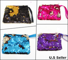 Womens Change Purse Coin Holder Sequins Mini Pouch Wallet