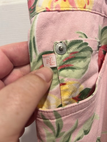 Ralph Lauren Hyannis Port Pink Roses Floral Stretch Pant Womens Size 16 - Picture 4 of 8