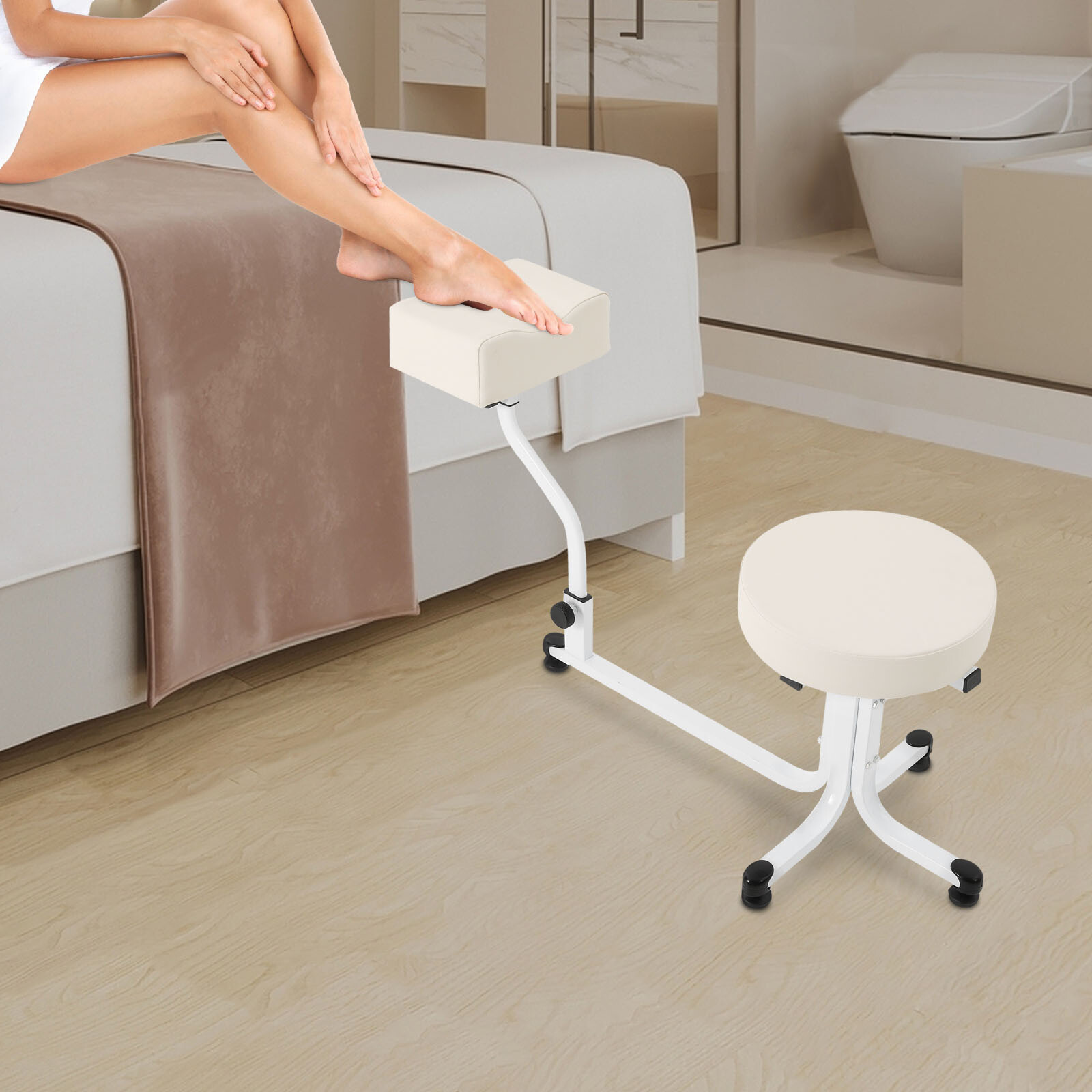 Pedicure Manicure Chair Salon Stool Freestanding Footrest Nail Stool