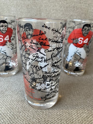 Set mit 3 1954 J.D. Roberts Trinkbecherbrille OKLAHOMA SOONERS ~ L@@K ~ - Bild 6 von 12