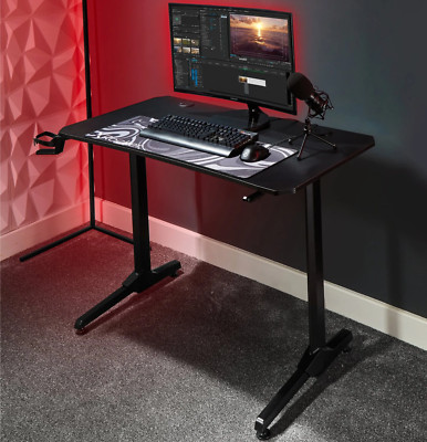 X Rocker Panther Carbon Gaming Desk Tisch Schreibtisch Neu! PS5