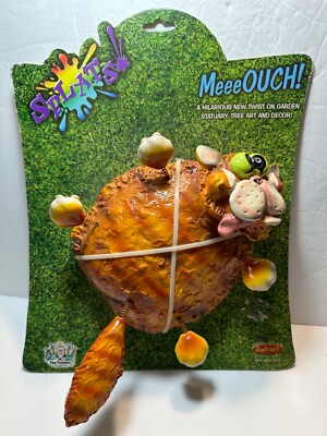 Splats MeeOuch! By Exhart - Moving Whimsical Cat Garden Art Decor - Tim Twinkler