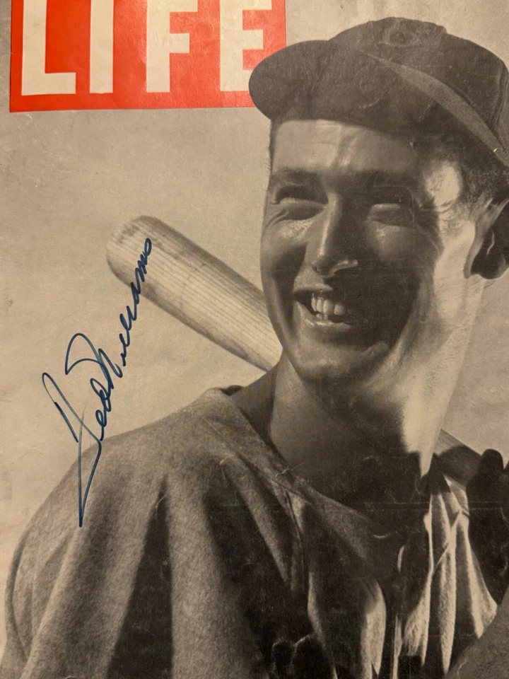 Ted Williams Baseball Signed Autograph Life Magazine Boston Redsox - Image 2 of 4