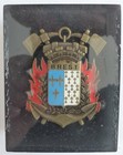 Insigne des MARINS POMPIERS de BREST dans un inclusion résine -TBE